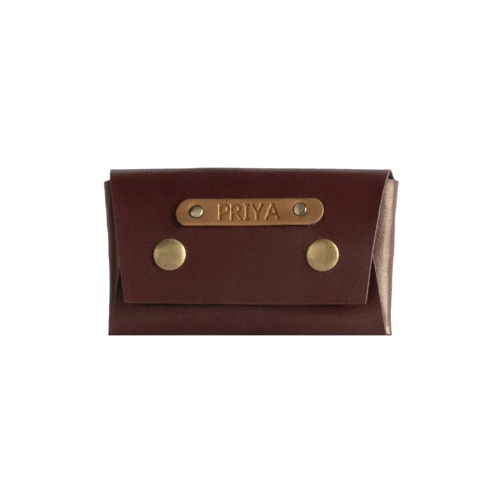 Personalized Vegan Leather Visiting Card Holder
